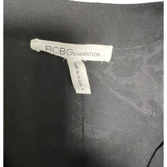 BCBGeneration Black Tassel Ruffle Mini Tunic Short Mini Dress Size Small Soft - Picture 3 of 7